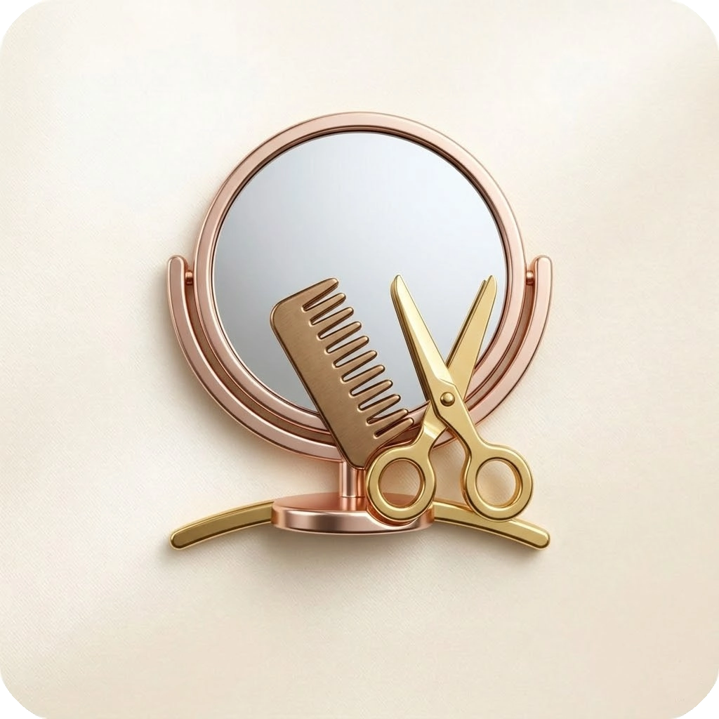 Symbol fuer Friseur und Styling-Service